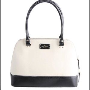 Cream and black Kate Spade handbag